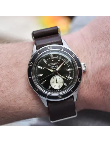 reloj automático hombre Seiko Presage SSA451J1 40.8mm Style 60's correa de cuero 50m