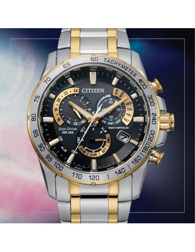 Reloj hombre Radiocontrol Citizen Perpetual Chrono CB5894-50E A-T Hora Atómica Radiocontrol 43mm