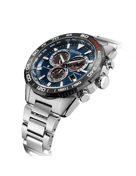 reloj Aviador Radiocontrol hombre Citizen Promaster Perpetual CB5034-58L Hora Atómica 45mm Cristal de Zafiro