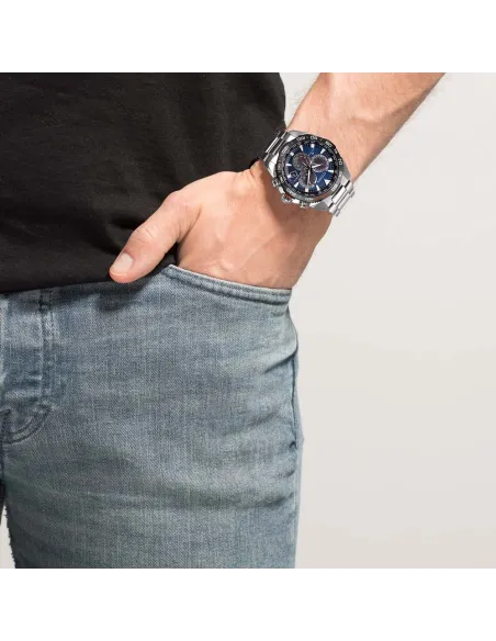 reloj Aviador Radiocontrol hombre Citizen Promaster Perpetual CB5034-58L Hora Atómica 45mm Cristal de Zafiro