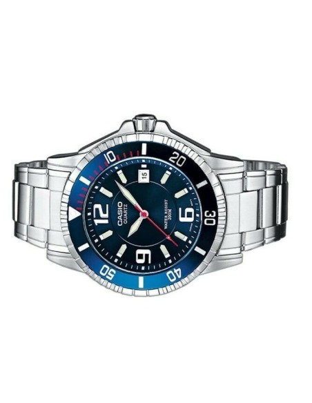 copy of reloj de buceo hombre Casio MTD-1053D-1A dial negro correa acero 200m water resist