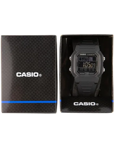 Reloj digital hombre Casio W800H-1B 10 años batería correa goma luz led