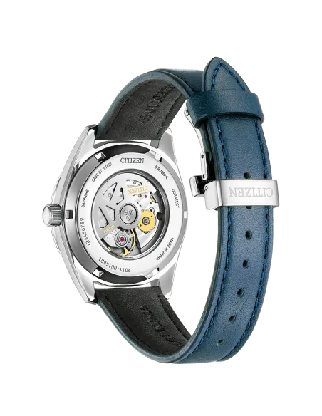 Citizen NB1060-12L JDM 38.2MM Japan Traditional Silver Foil Lacquer Sapphire crystal double curvature anti-reflective 100m WR le