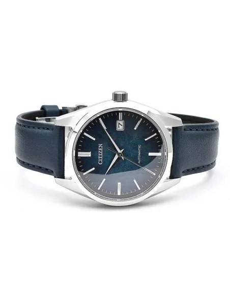 Citizen NB1060-12L JDM 38.2MM Japan Traditional Silver Foil Lacquer Sapphire crystal double curvature anti-reflective 100m WR le