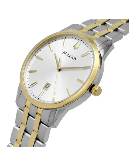 reloj hombre Bulova 98B385 SUTTON Classic Men's 40mm dos tonos  cuarzo 100m correa de acero