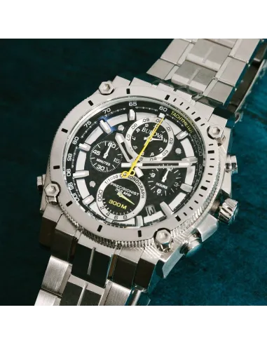 reloj deportivo hombre Bulova Precisionist 96B175 46.5mm 1/1000 segundos precisión 300m WR correa de acero