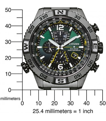 reloj aviador CITIZEN AT8227-56X Promaster Navihawk Pilot Watch Ecodrive 48mm dial verde Cristal de Zafiro