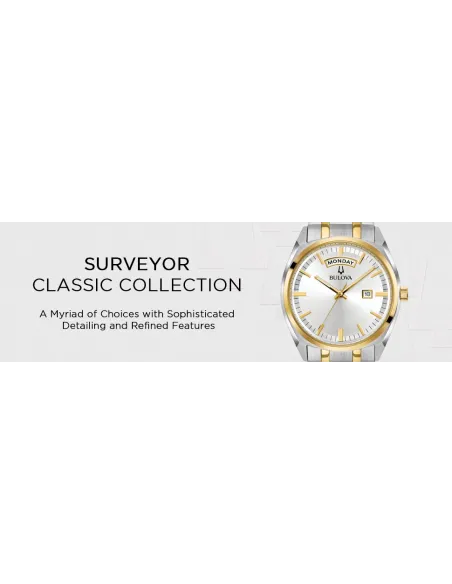 reloj hombre cuarzo Bulova 98C127 39mm dial blanco / plata 30m WR correa de acero