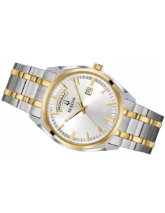 reloj hombre cuarzo Bulova 98C127 39mm dial blanco / plata 30m WR correa de acero