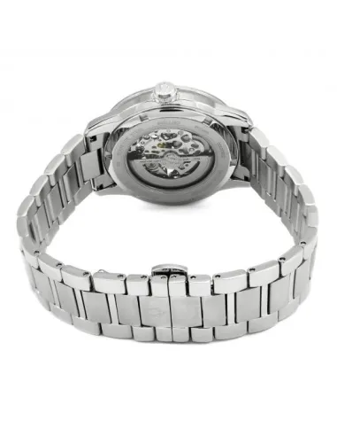 reloj automático hombre Bulova Sutton Skeleton 96A208 43mm negro correa de acero 30m WR