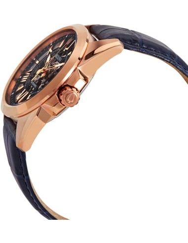 Reloj automático hombre Bulova Sutton 97A161 43mm dial plata correa de cuero 100m WR
