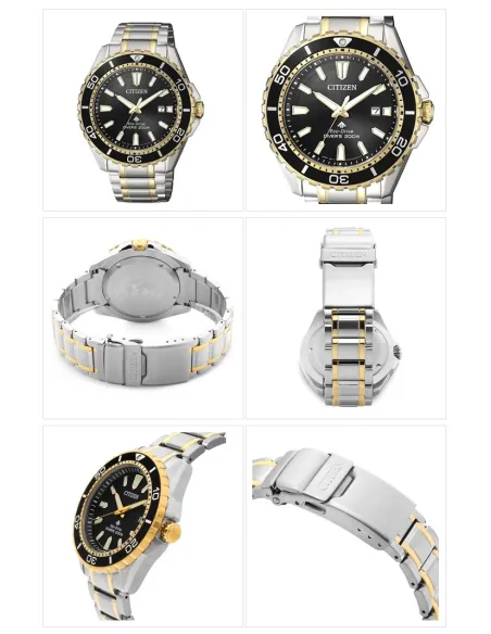 Reloj deportivo hombre Citizen Ecodrive Promaster Marine Drive BN0194-57E ST 44.5mm dial negro