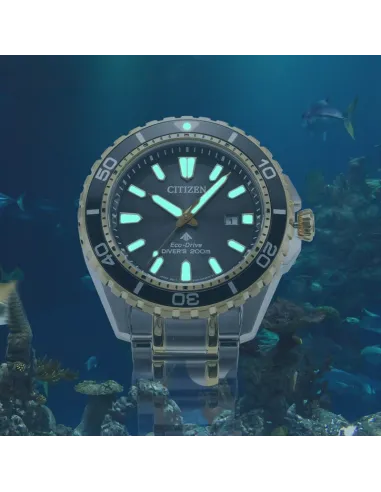 Reloj deportivo hombre Citizen Ecodrive Promaster Marine Drive BN0194-57E ST 44.5mm dial negro