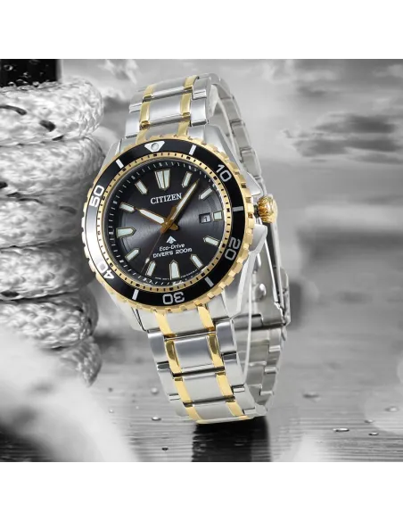 Reloj deportivo hombre Citizen Ecodrive Promaster Marine Drive BN0194-57E ST 44.5mm dial negro