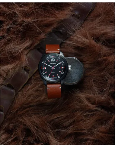 reloj hombre Citizen Eco-drive Star Wars CHEWBACCA AW5008-06W 43mm 100m WR