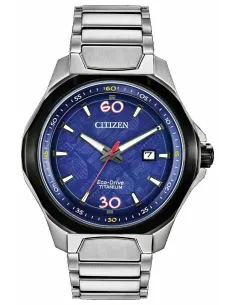 Citizen Titanium Ecodrive Marvel 80th Anniversary AW1548-86W 44mm blue dial Titanium case and bracelet Eco-Drive Movement (solar