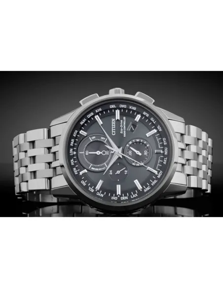 reloj hombre Radiocontrol Citizen AT8110-53E A-T dial negro 43mm Calendario Perpetuo Cristal de Zafiro