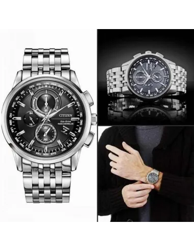 reloj hombre Radiocontrol Citizen AT8110-53E A-T dial negro 43mm Calendario Perpetuo Cristal de Zafiro