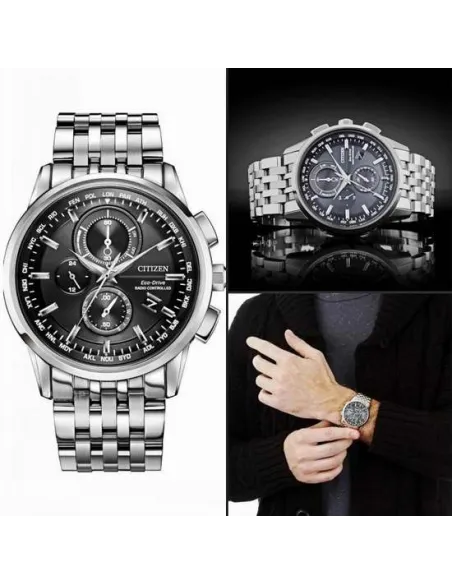 reloj hombre Radiocontrol Citizen AT8110-53E A-T dial negro 43mm Calendario Perpetuo Cristal de Zafiro