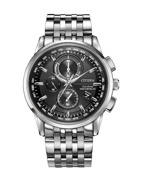 reloj hombre Radiocontrol Citizen AT8110-53E A-T dial negro 43mm Calendario Perpetuo Cristal de Zafiro