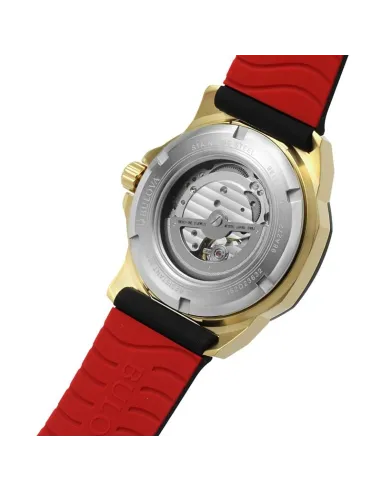 reloj automático hombre Bulova Marine Star 98A272 45mm dial negro 200m WR correa de goma