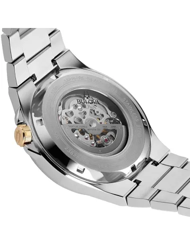 Reloj automático hombre Bulova Maquina 98A224 46mm Cristal de zafiro 100m WR correa de acero