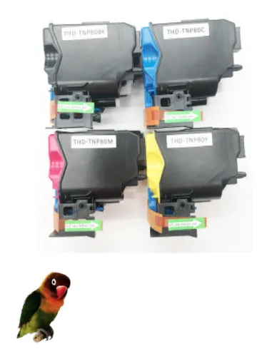 4 toner Compatibles Konica Minolta Bizhub C3320i negro-cián-magenta-amarillo