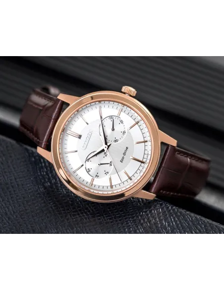 Citizen Ecodrive BU4032-11A JDM 41mm 100m WR leather band men's watch