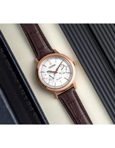reloj hombre Citizen Ecodrive BU4032-11A JDM 41mm correa de cuero 100m