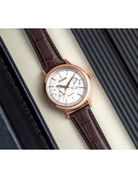 reloj hombre Citizen Ecodrive BU4032-11A JDM 41mm correa de cuero 100m