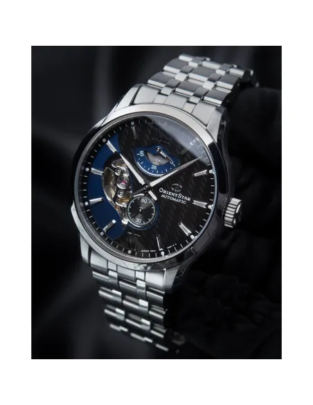 reloj automático hombre Orient Star RE-AV0B03B dial negro 41mm 50h Reserva de Marcha Cristal de Zafiro