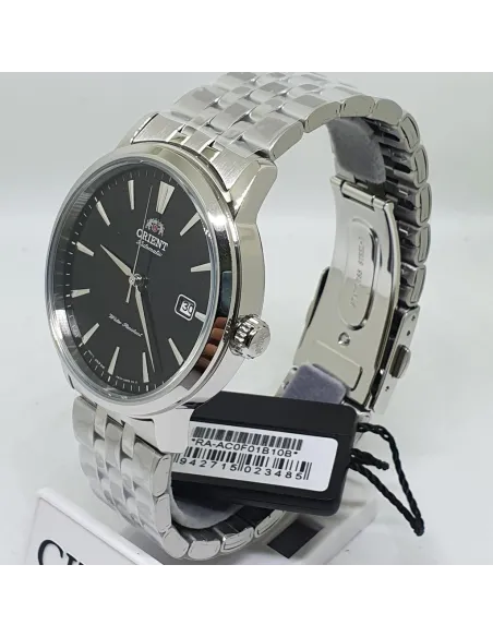 Reloj automático hombre Orient Symphony RA-AC0F01B dial negro 41.6mm correa de acero 50m