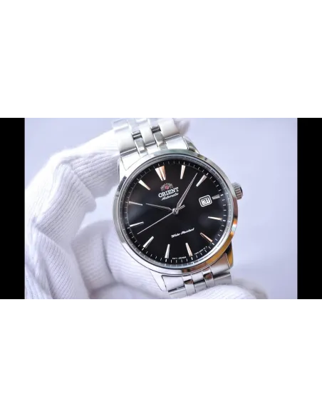 Reloj automático hombre Orient Symphony RA-AC0F01B dial negro 41.6mm correa de acero 50m
