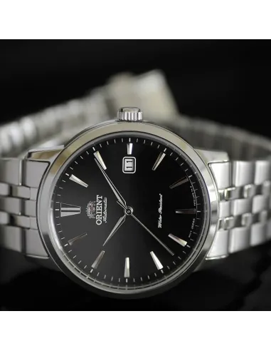 Reloj automático hombre Orient Symphony RA-AC0F01B dial negro 41.6mm correa de acero 50m