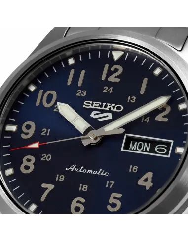 reloj automático hombre Seiko 5 Sports Field SRPG29K1 dial azul 39MM 100m