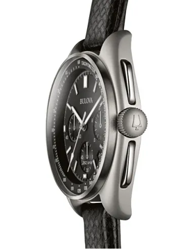 Reloj hombre Bulova 96B251 Special Edition Moon Apollo Lunar Pilot Chronograph dial negro 30m WR correa de cuero