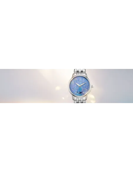 reloj mujer Citizen Eco-Drive Calendrier FD0000-52N 37mm Fases Lunares 50m WR correa de acero