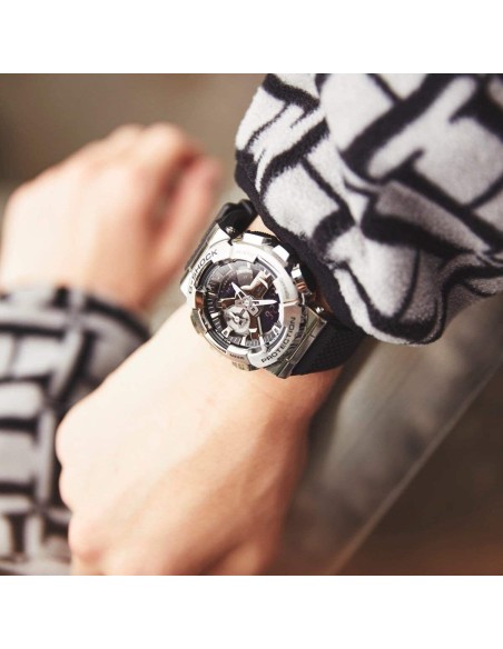 reloj hombre Casio G-Shock GM110-1A Ana-Digi 200m WR correa de goma Hora Mundial 5 Alarmas