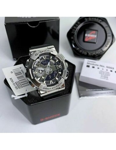 reloj hombre Casio G-Shock GM110-1A Ana-Digi 200m WR correa de goma Hora Mundial 5 Alarmas