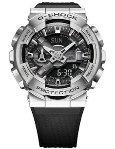 reloj hombre Casio G-Shock GM110-1A Ana-Digi 200m WR correa de goma Hora Mundial 5 Alarmas