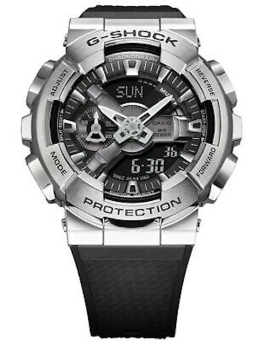 reloj hombre Casio G-Shock GM110-1A Ana-Digi 200m WR correa de goma Hora Mundial 5 Alarmas