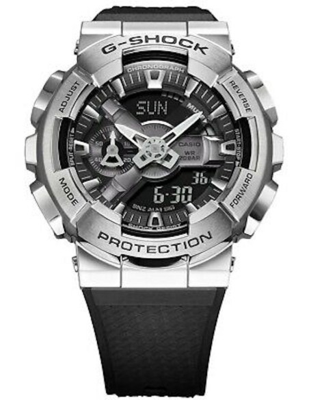 reloj hombre Casio G-Shock GM110-1A Ana-Digi 200m WR correa de goma Hora Mundial 5 Alarmas