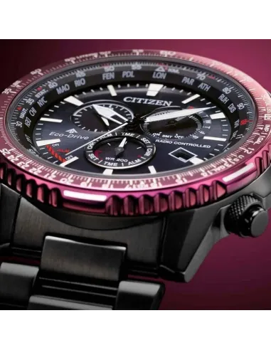 Reloj radiocontrol aviador hombre Citizen Eco-drive Pilot  CB5009-55E 45.9mm Cristal de Zafiro 200m