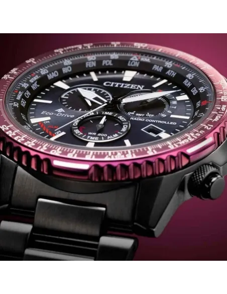 Reloj radiocontrol aviador hombre Citizen Eco-drive Pilot  CB5009-55E 45.9mm Cristal de Zafiro 200m