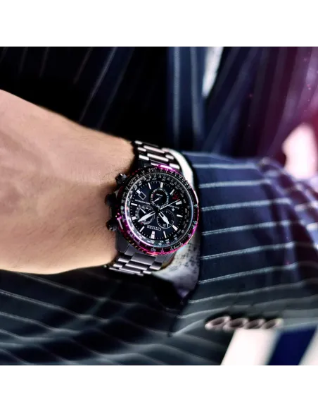 Reloj radiocontrol aviador hombre Citizen Eco-drive Pilot  CB5009-55E 45.9mm Cristal de Zafiro 200m