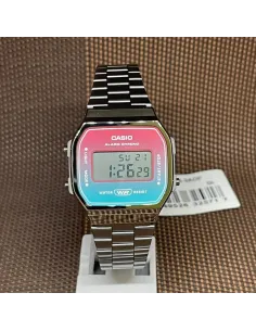 Reloj digital unisex Casio Iconic A168WERB-2A Luz batería 7 años cronógrafo 2