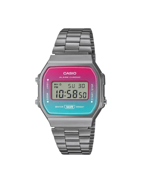 Reloj digital unisex Casio Iconic A168WERB-2A Luz batería 7 años cronógrafo