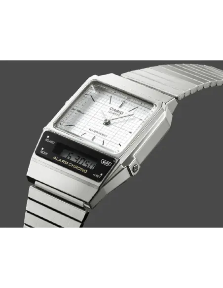 reloj unisex Casio AQ-800E-7A Edgy Vintage Retro ana-digi alarma