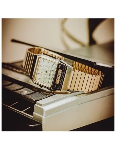 reloj unisex Casio AQ-800EG-9A Edgy Vintage Retro Ana-Digi alarma