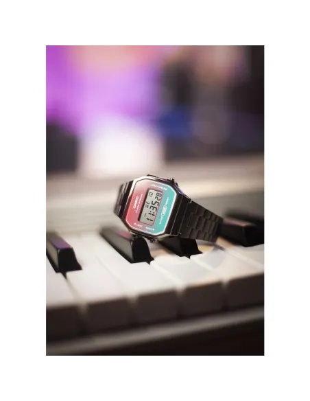 Reloj digital unisex Casio Iconic A168WERB-2A Luz batería 7 años cronógrafo